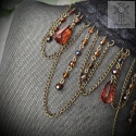 Kolia Lace Crystal Bronze kryształki goth gothic