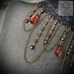 Kolia Lace Crystal Bronze kryształki goth gothic