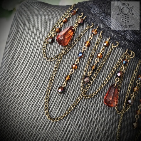 Kolia Lace Crystal Bronze kryształki goth gothic