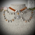 Naszyjnik Choker Vintage Sun stal kolia Whimsigoth witchy słońce