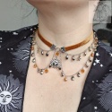 Naszyjnik Choker Vintage Sun stal kolia Whimsigoth witchy słońce