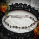 Choker Crystal Spike raibow ćwieki kolce kły