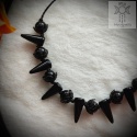 Bransoletka Crystal Spike Dark ćwieki kolce kły czarne