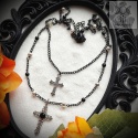 Julian Cross naszyjnik onyks krzyż krzyże goth gothic