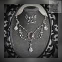 Kolia Crystal Silver baroque kryształki goth gothic victorian