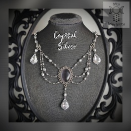 Kolia Crystal Silver baroque kryształki goth gothic victorian