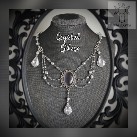 Kolia Crystal Silver baroque kryształki goth gothic victorian