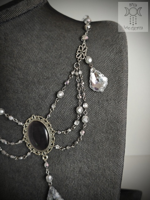 Kolia Crystal Silver baroque kryształki goth gothic victorian