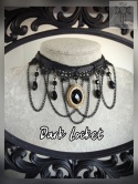 Kolia Dark Locket choker koronka kryształki sekretnik goth gothic