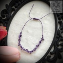 Makramowa bransoletka 10 kamieni ametyst amulet witch makrama