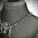 Moth Chain choker naszyjnik awenturyn triple moon