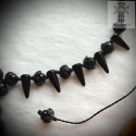 Naszyjnik Crystal Spike Ankh ćwieki kolce kły