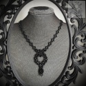 Naszyjnik Satin Dark koraliki goth gothic victorian beading