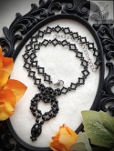 Naszyjnik Satin Dark koraliki goth gothic victorian beading