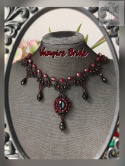 Naszyjnik Vampire Bride kryształki koraliki kolia beading