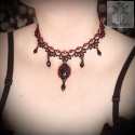Naszyjnik Vampire Bride kryształki koraliki kolia beading