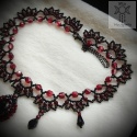 Naszyjnik Vampire Bride kryształki koraliki kolia beading
