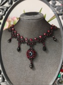 Naszyjnik Vampire Bride kryształki koraliki kolia beading