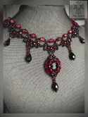 Naszyjnik Vampire Bride kryształki koraliki kolia beading
