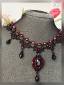 Naszyjnik Vampire Bride kryształki koraliki kolia beading