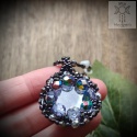 Naszyjnik Velvet Luna kamień księżycowy fioletowy księżyc beading