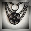 Obroża Dark Pentagram łańcuchy