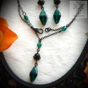Zestaw Biżuterii Emeraldine szmaragd Nilu Dark